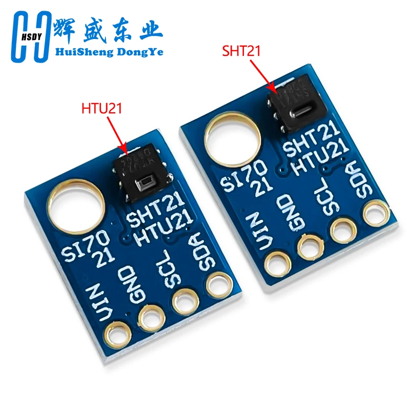 GY21 SHT21 HTU21D replace SI7021 temperature and humidity sensor module I2C interface