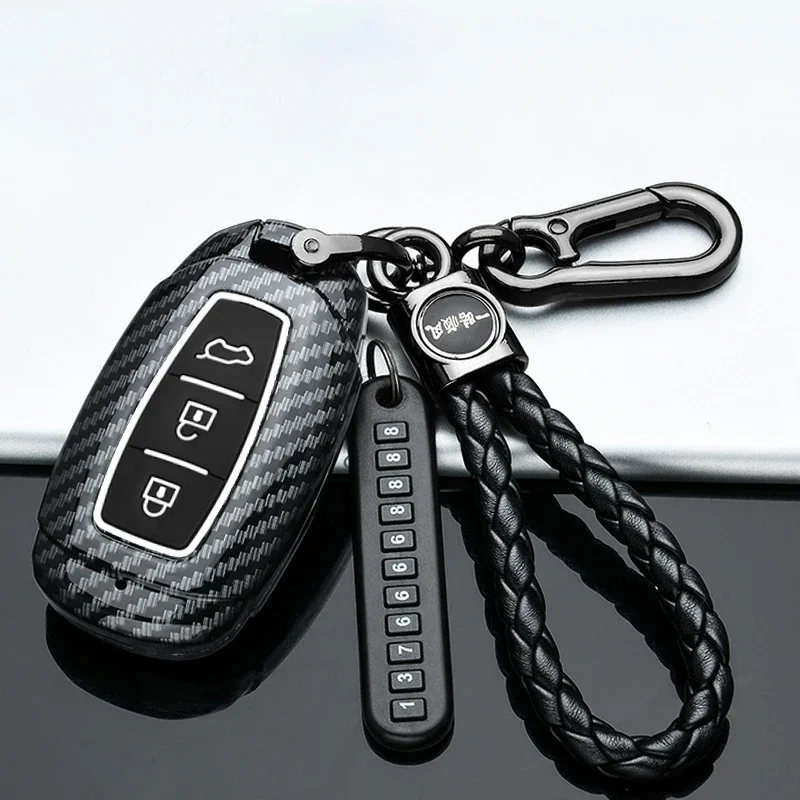 ABS Car Remote Fob Key Case Cover Bag For Hyundai I30 I30N Veloster Palisade Grandeur IG Venue 2017-2019 2020 2021 Accessories