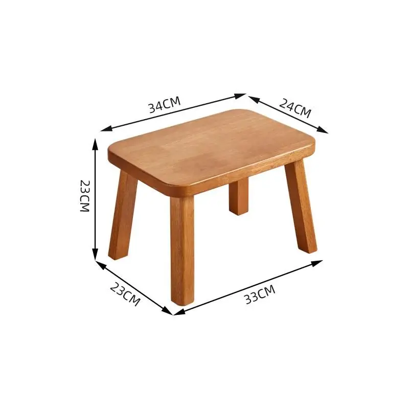 

Living Room Solid Wood Change Shoes Small Stool Modern Simplicity Household Use Tea Table Stool Children Leisure Small Stool