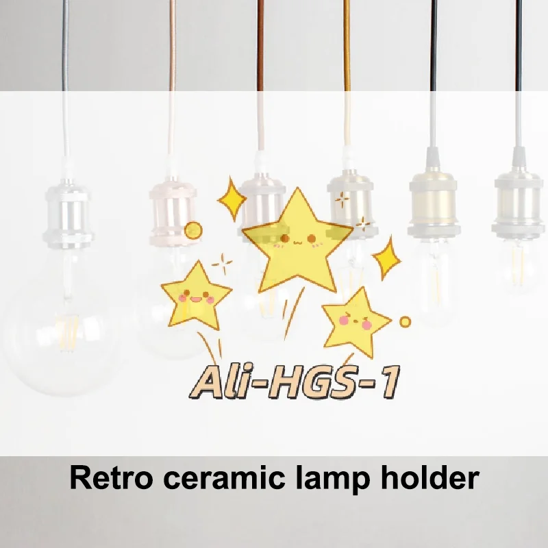 

Держатель для потолочного светильника E27, алюминиевый одинарный держатель с кабелем 1 м, комплект винтажных ламп-светильников в стиле ретро