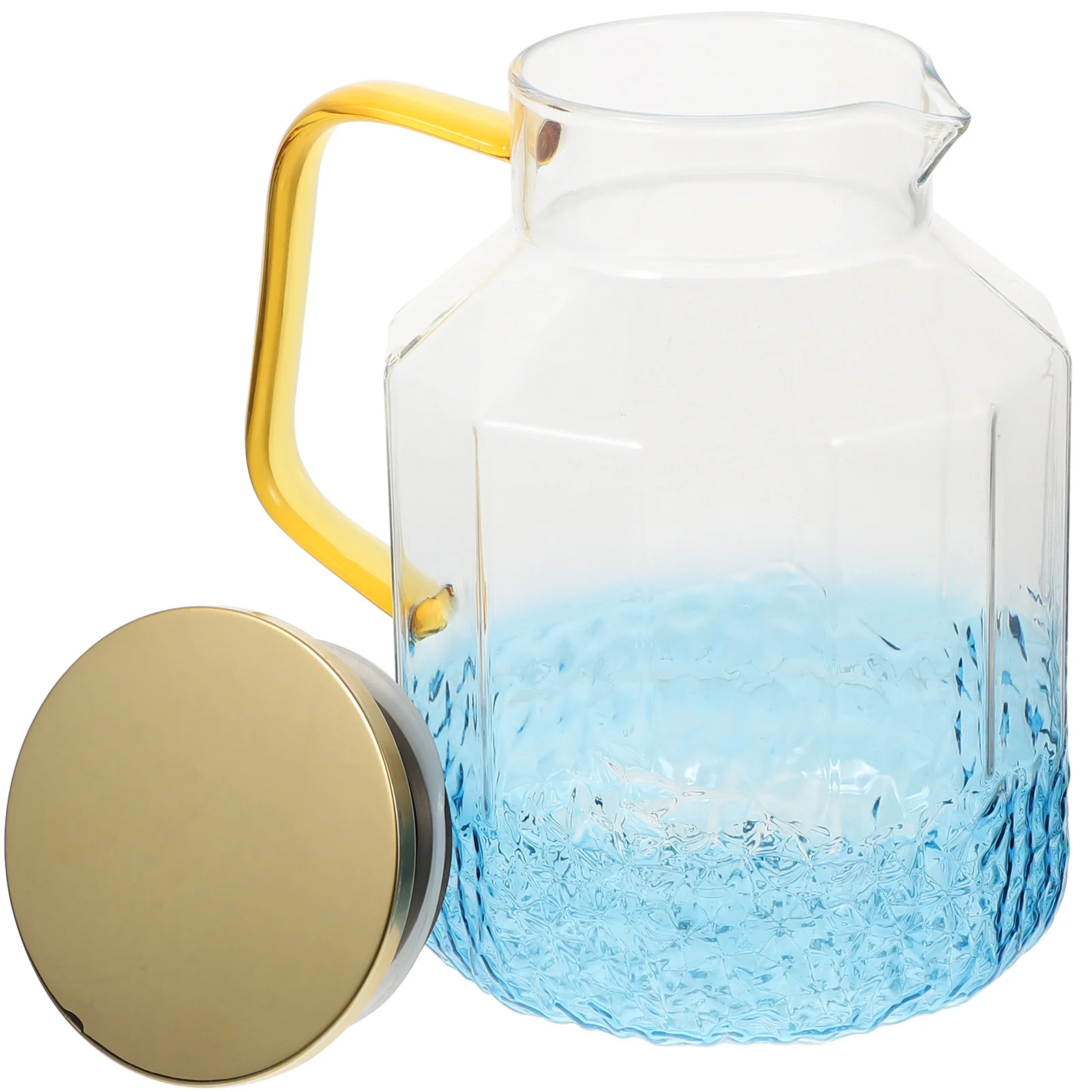 

Glass Water Pitcher 1800ml Clear Transparent Lid Spout Teapot Juice Jug Cooling Water Pot Beverage Container Juice Jug