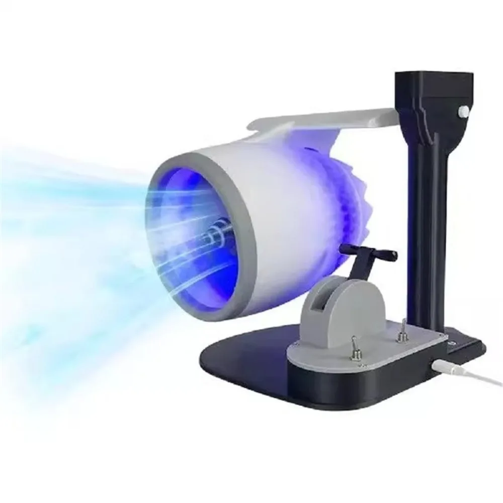 Turbofan Modeling Equipped with Fan Humidification Re D Glow Desktop Spray Plug-in Tail Flame Creative Desktop Turbofan