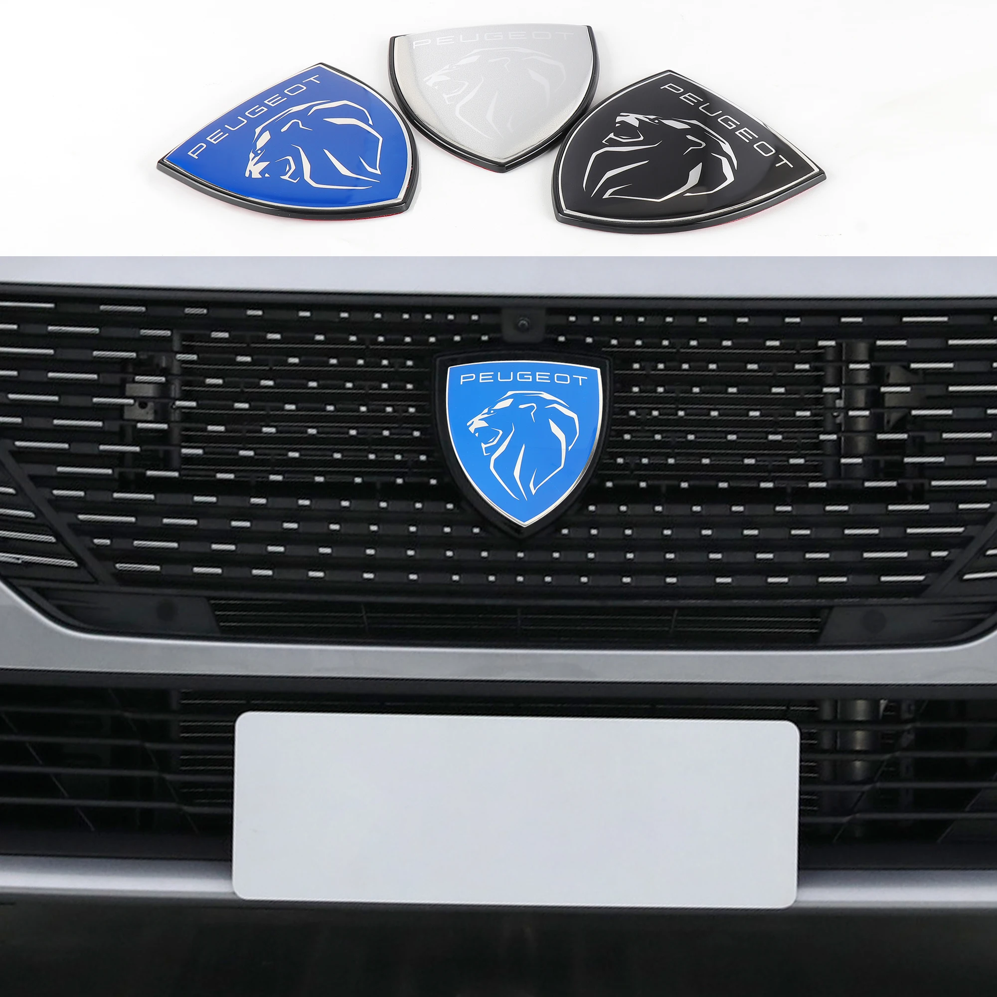 1PCS Car Front Grille Emblem for Peugeot 206 207 208 306 307 308 406 407 408 508 106 107 108 2008 3008 4008 5008 RCZ 301