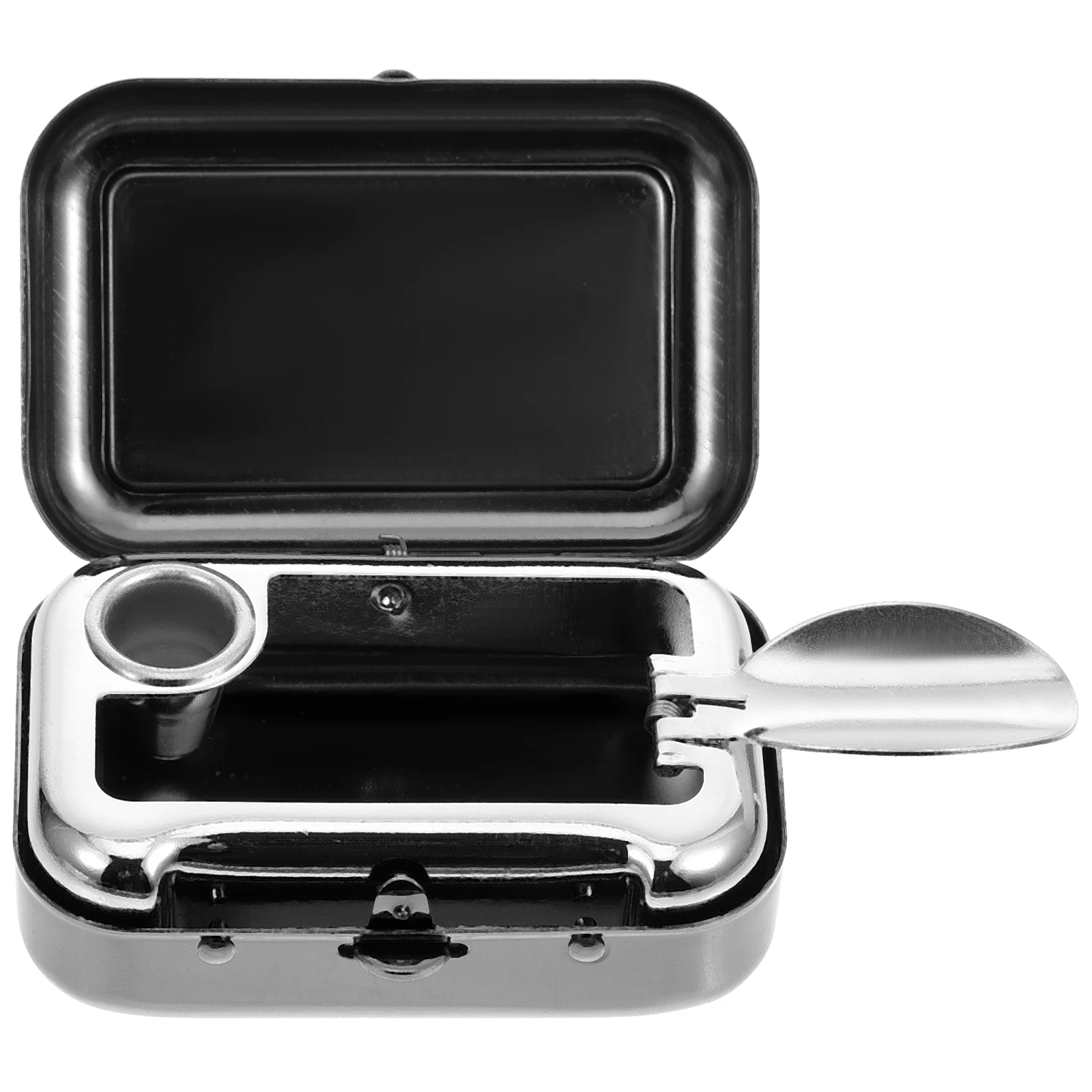 

Portable Stainless Ashtray Rectangle Shape Use Ash Box Size Lid Car Outdoor Metal Home Use Durable Gift