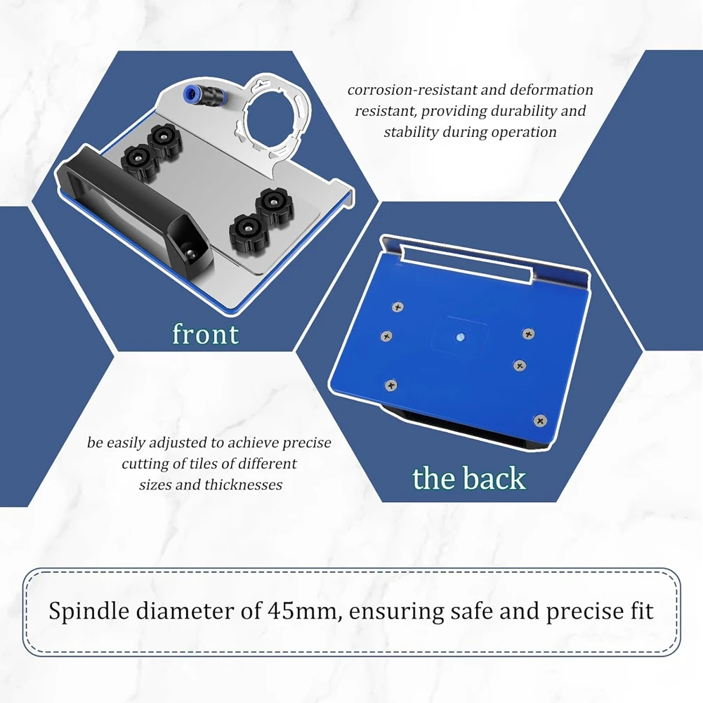 Angle Grinder Stand for Tile 45° Chamfer Cutting, Grinder Holder with Saw Blades,Fixed Holder for 100 Type Angle Grinder