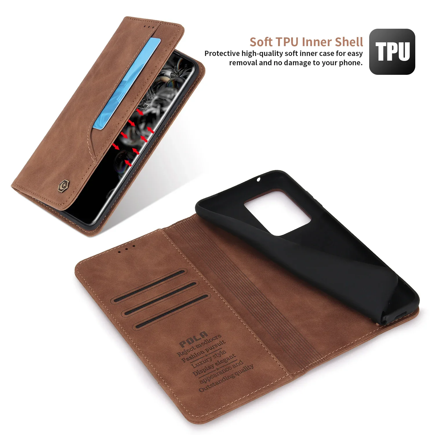 Flip Leather Magnetic Phone case For Samsung Galaxy S23 S24 Ultra S22 S21 A5 A35 A15 A54 A14 A34 A23 Wallet Card Holder Cover