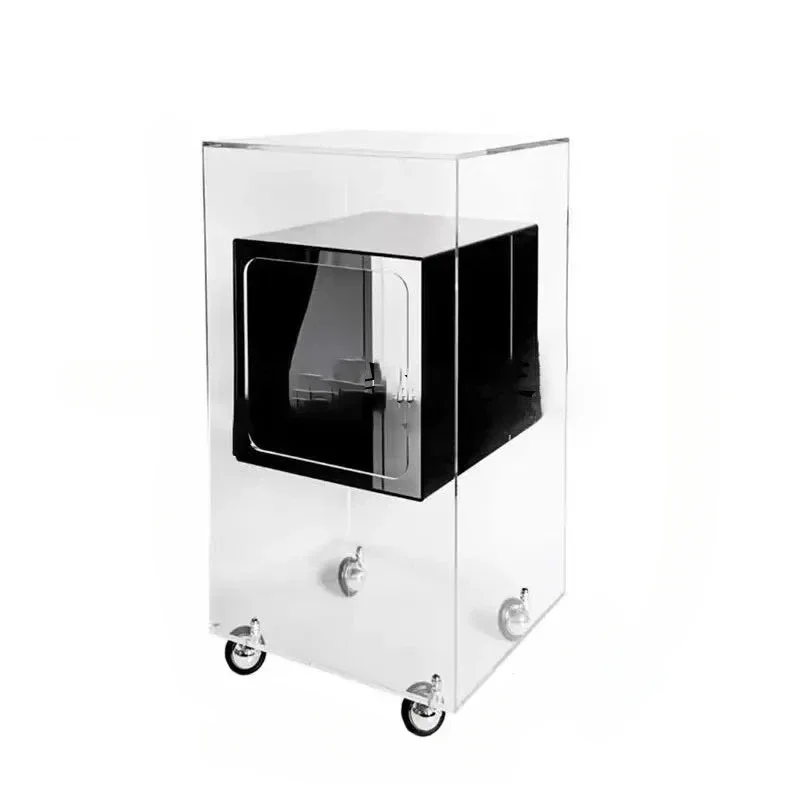 Creative Acrylic Trolley Beauty Salon Tool Trolley Storage Rack Auxiliary Cart Cosmetics Shelf Floor Bathroom Multi-Layer