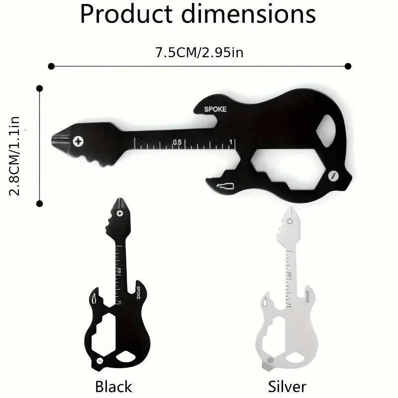 Mini Beer Bottle Opener Creative Musical Instrument Style Keychain Opener ,Multifunctional Gadgets ,Gift for Guitar Music Lovers