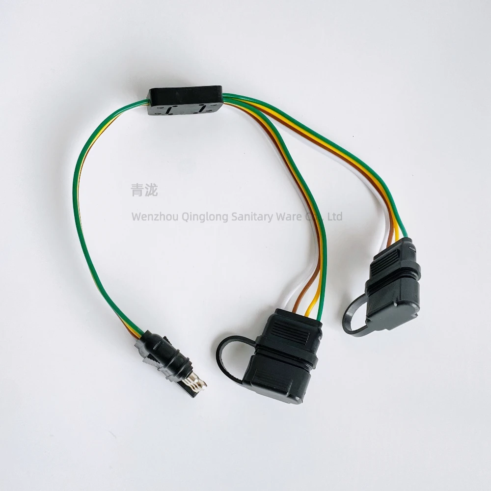 

4 Pin Trailer Wiring Harness Trailer Hitch Wiring Cable Tow Harness Flat Wiring Harness for Rewiring Trailer Light RV Boat