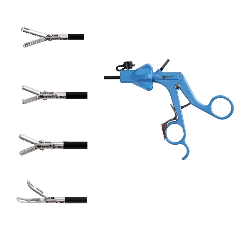 Laparoscopic Grasping Forceps with Insulated Handle Rachet Fenestrated Grasping Forceps Enestrated Grasping Forceps