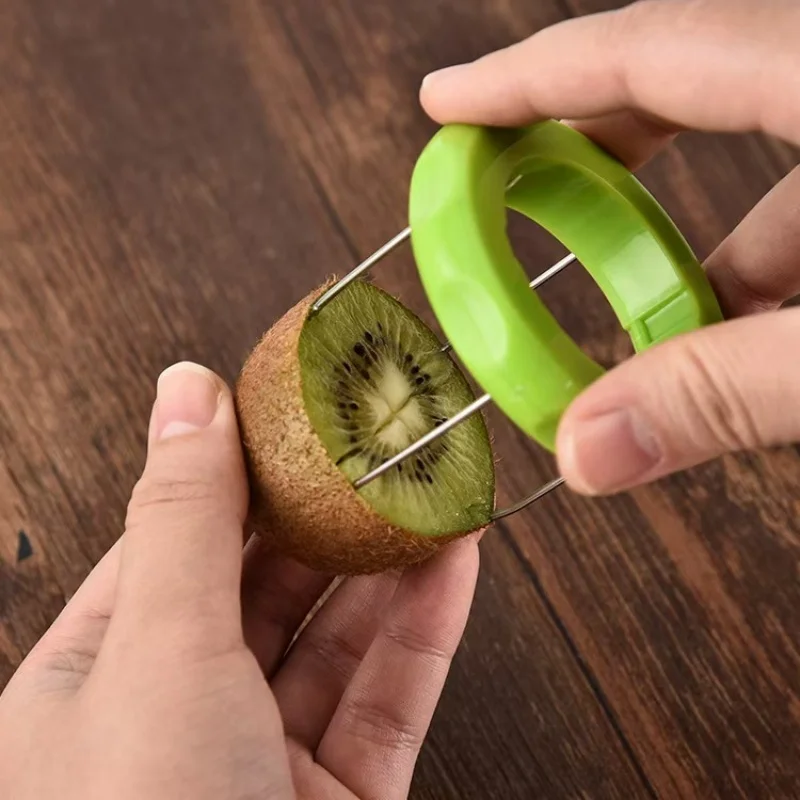 1Pc/Kiwi Fruit Cutter Stainless Steel Kiwi Peeler and Corer Fruit Salad Making Gadget