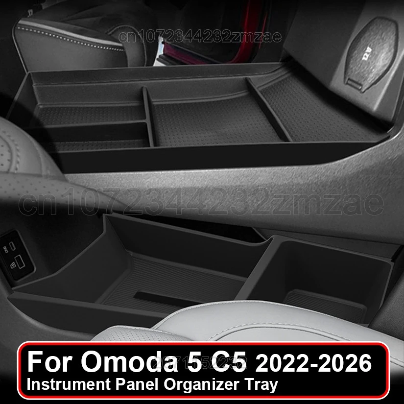 For Chery Omoda 5 C5 2022-2026 Center Console Lower Storage Box Organizer Tray Anti-Rattle Car Interior Modification Accessories