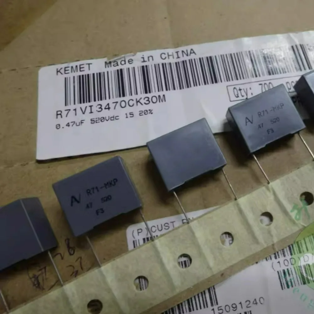 

10pcs/lot AV MKP R71 0.47uf/520V 470nf u47 474 Brand new 15mm film capacitor R71VI3470CK30M