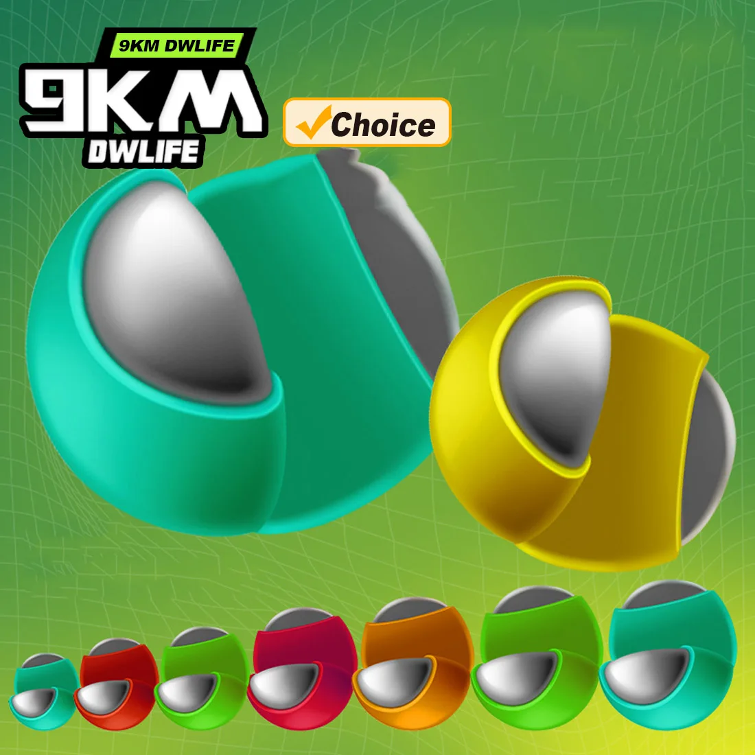 9 كجم عوامة سنارة صيد غرق 50 قطعة المطاط المغلفة سبليت النار الغطاسون دغة مستديرة الأوزان العض كليب سهلة إزالة روك معدات صيد الأسماك #1