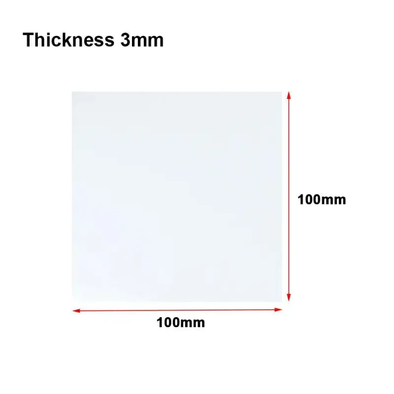1Pcs White Silicone Gasket Clear Mat Pad 0.5mm 1mm 2mm 3mm High Temperature No Peculiar Smell Silicone Rubber Sheet DIY
