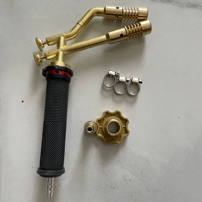 Double-nozzle Gas Welding Torch, Butane Gas Welding Torch, Copper and Aluminum Pipe Welding and Repair, High-Pressure Explosion-