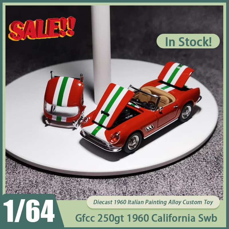 

Новинка в наличии 1:64 Gfcc 250gt California Swb 1960, итальянская живопись, ограниченная серия, автомобиль из сплава, миниатюрная литая под давлением игрушка на заказ для детей