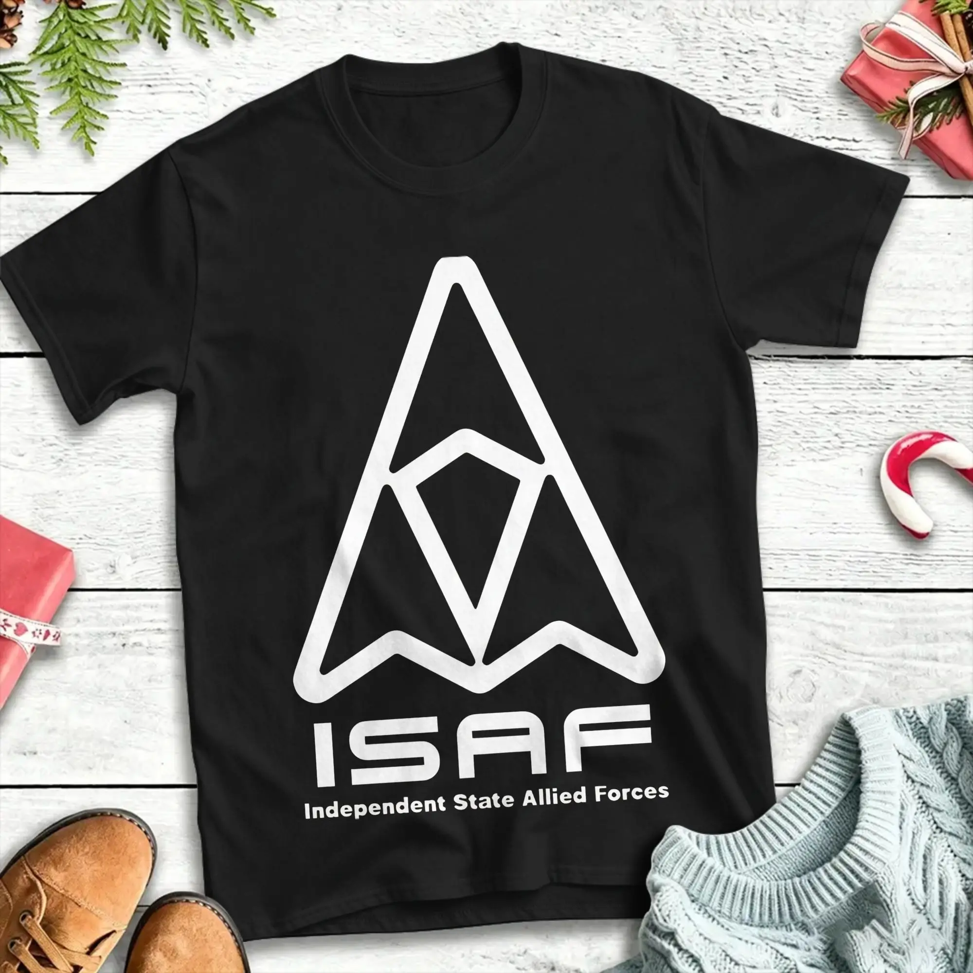 Ace Combat ISAF Cotton T Shirt For Man Summer  Vintage T Shirts Hipster Tee Shirt Big Size Dropshipping Tops