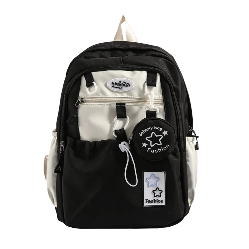 

Leisure Star Women Backpack with Coin Purse Korean Style Nylon Shoulders Bag Large Capacity Cartoon Student Schoolbag