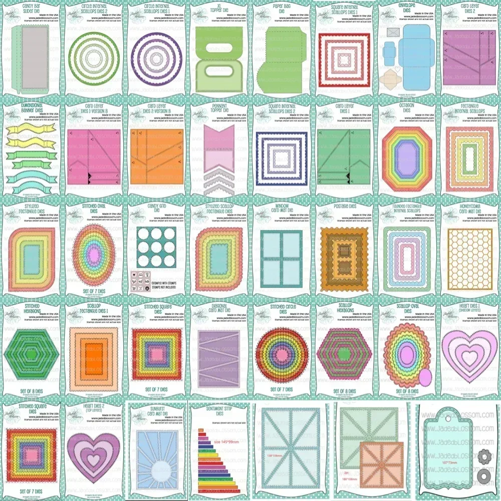 Rechthoekige verzameling van liefde 2025, NIEUW Stansmessen Plakboek Dagboek Decoratie Sjabloon Embossing Sjabloon DIY Wenskaart - afbeelding 2