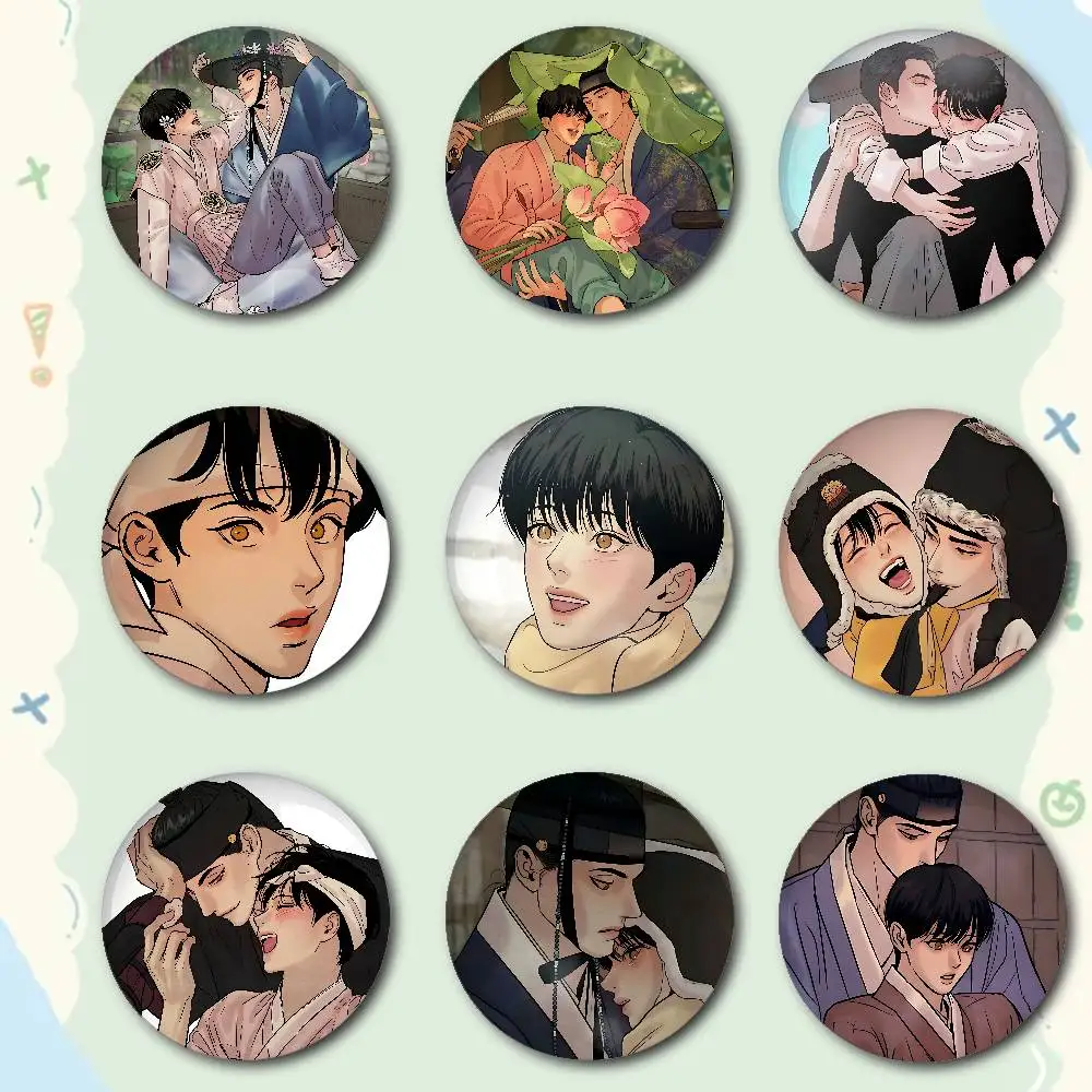 Manga P-Painter Of The Night - Pines redondos de hojalata premium: Lindos broches para accesorios de bolsos, regalos de recuerdo