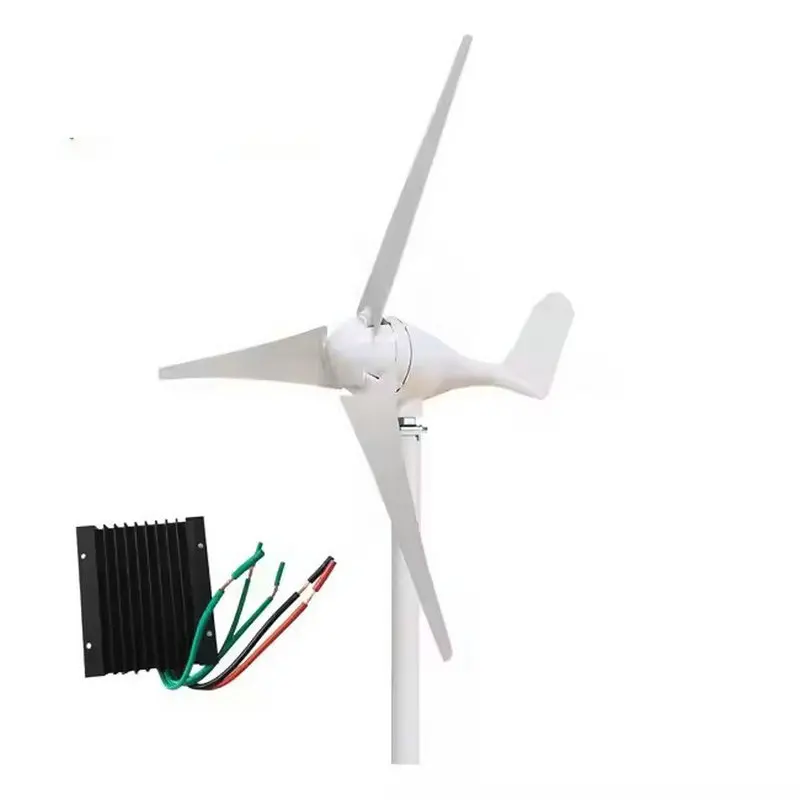 DC12V/24V100w/200W/300W/400W 3-phase permanent magnet wind turbine for street lamp/household/Marine,3/5 blade, with controller