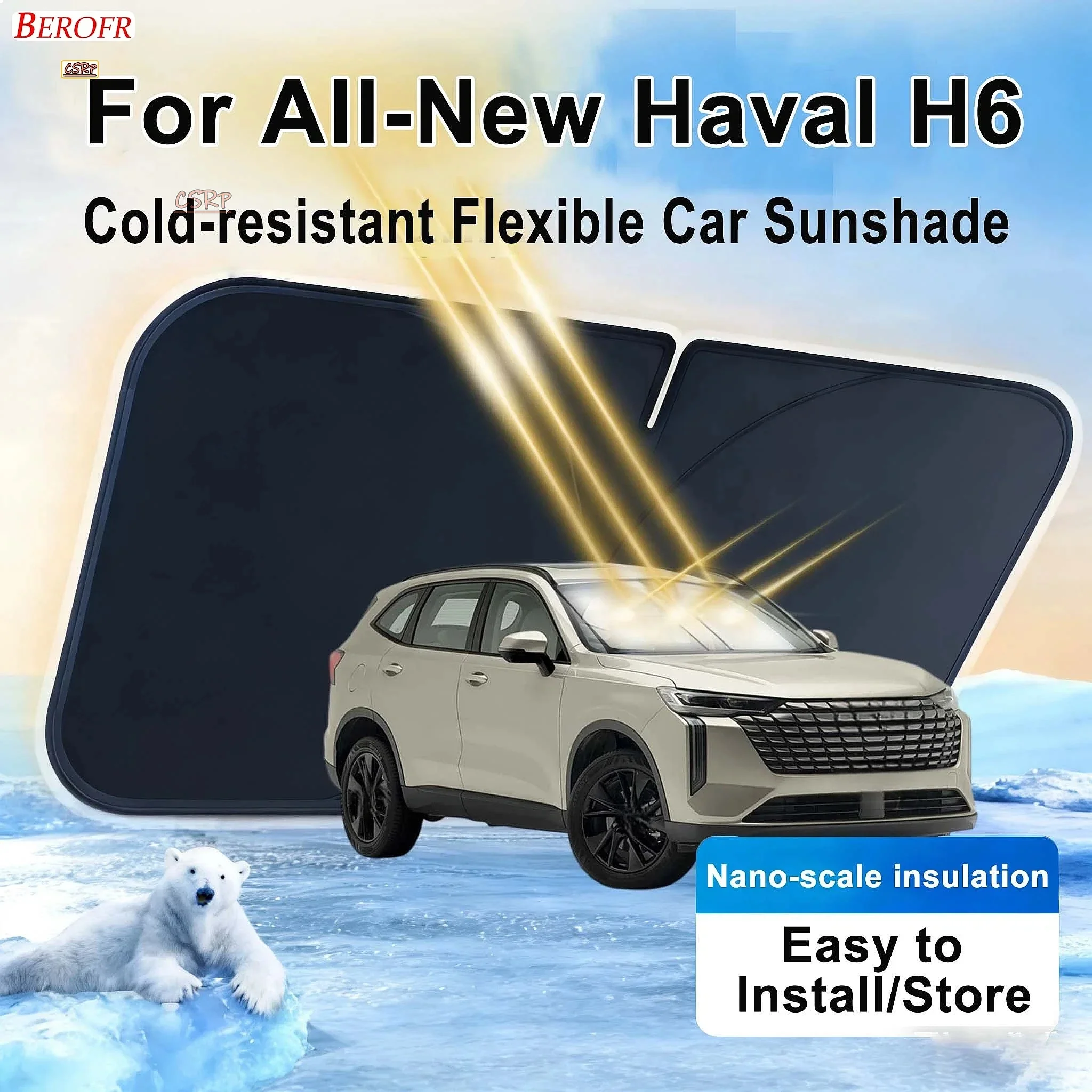 For All-New Haval H6 2024-2026 Car Windshield Sunshade Cover Front Window Sun Shade Heat Insulation Auto Accessories