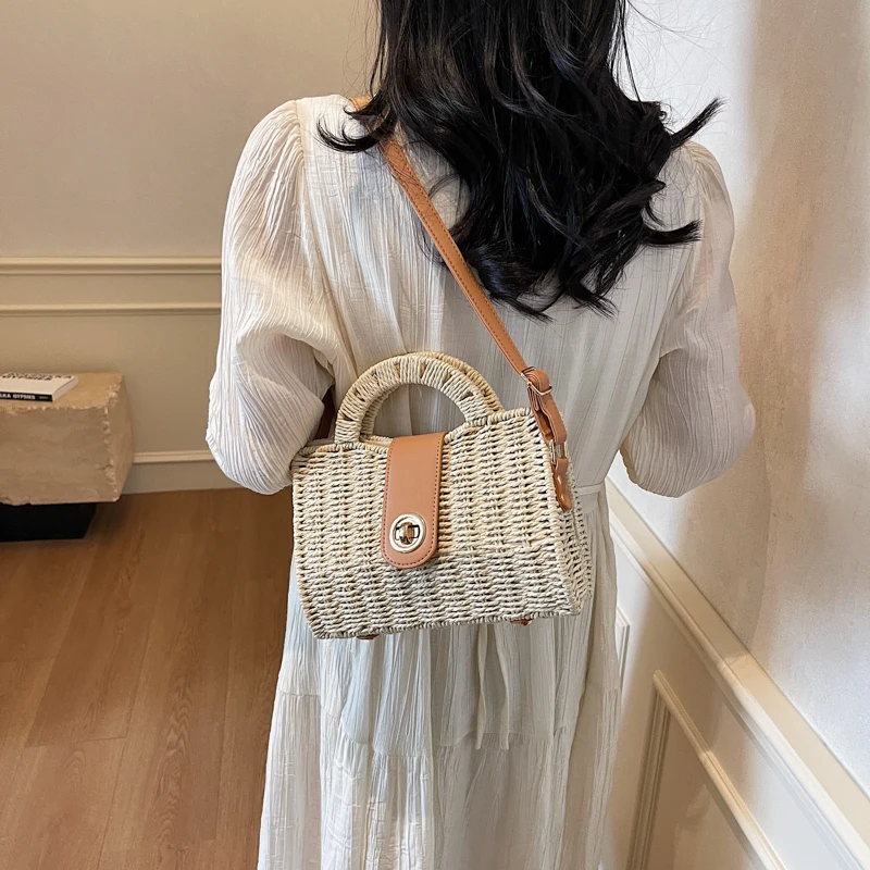 Mulheres slouchy tote bolsa grande capacidade tecelagem crossbody saco na moda saco do mensageiro trança saco de transporte verão praia saco