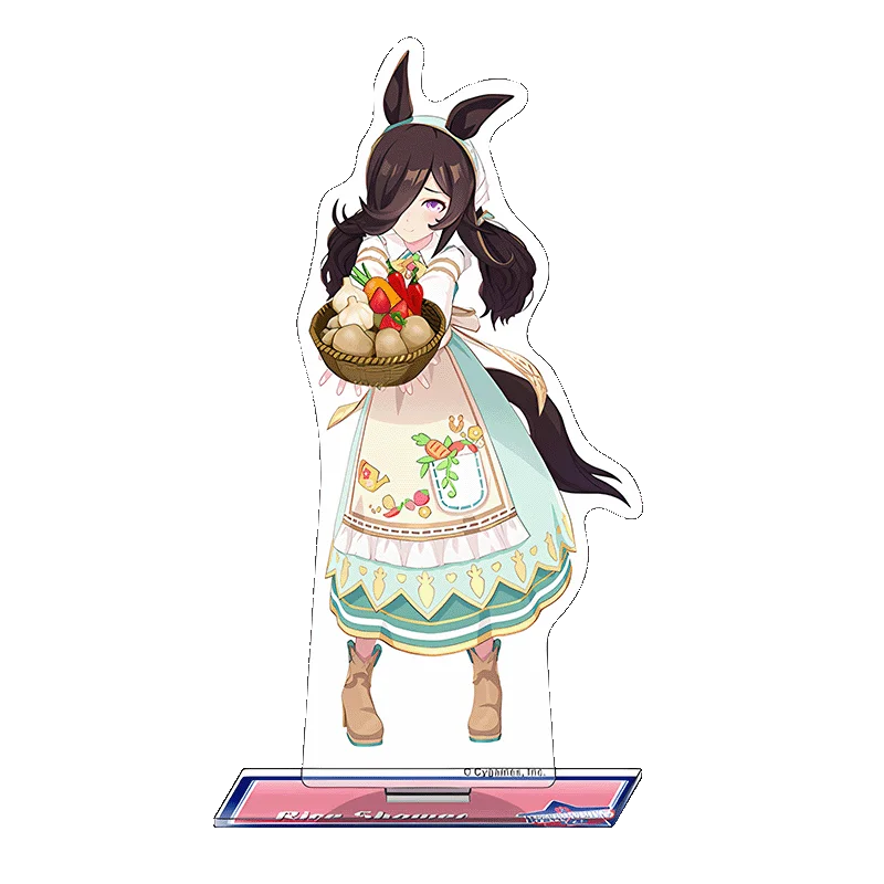 Anime UPD Horse Girl 15cm Premium Clear Acrylic Standee: Eishin Flash & Haru Urara. High-Quality Material, Valentine's Gift/Desk