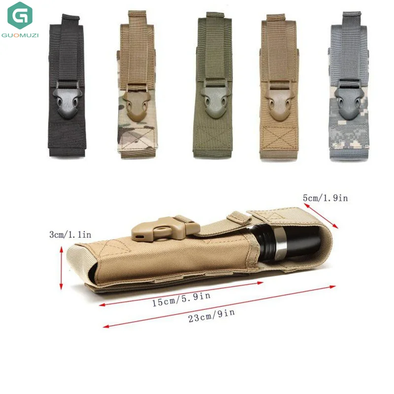Flashlight Pouch Torch Holder Case Molle EDC Tool Waist Bag Outdoor Sport Camping Hiking Hunting Accessories Scissor Cover