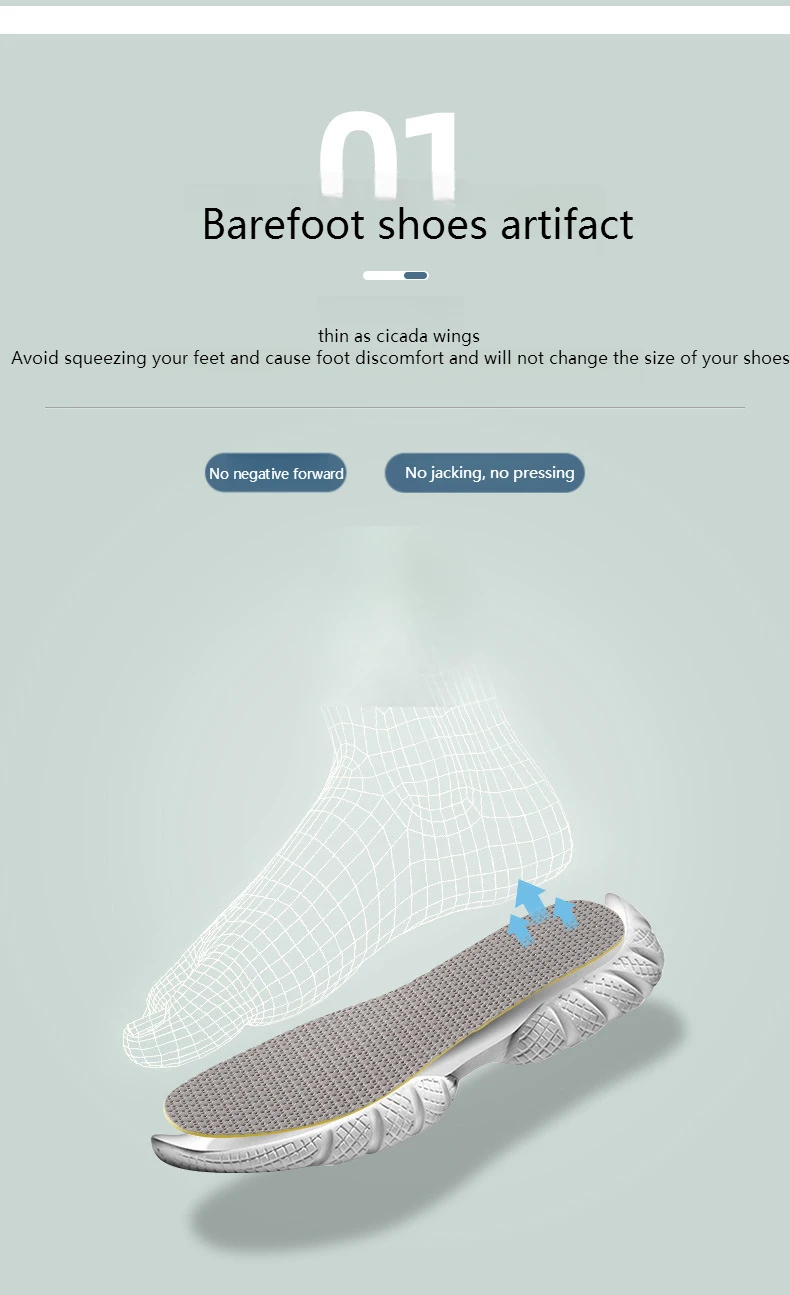 Memory-Schaum-Einlegesohlen für Schuhe, atmungsaktiv, Deodorant, Laufen, Sport-Einlegesohle für Füße, rutschfeste Vorlage, weiche, bequeme Schuhsohle – Detail 5