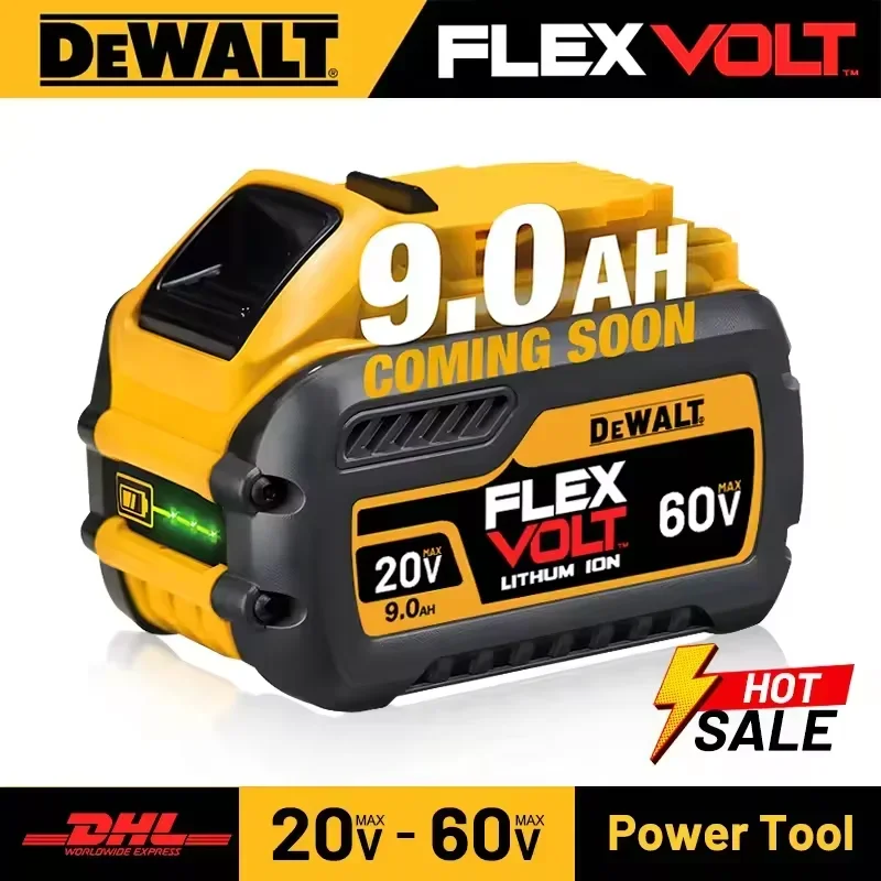 Original DEWALT battery 20V/60V 6000mAh 9000mAh rechargeable Li-Ion battery ,Dewalt tool battery, charger,electric drill,DCD805,