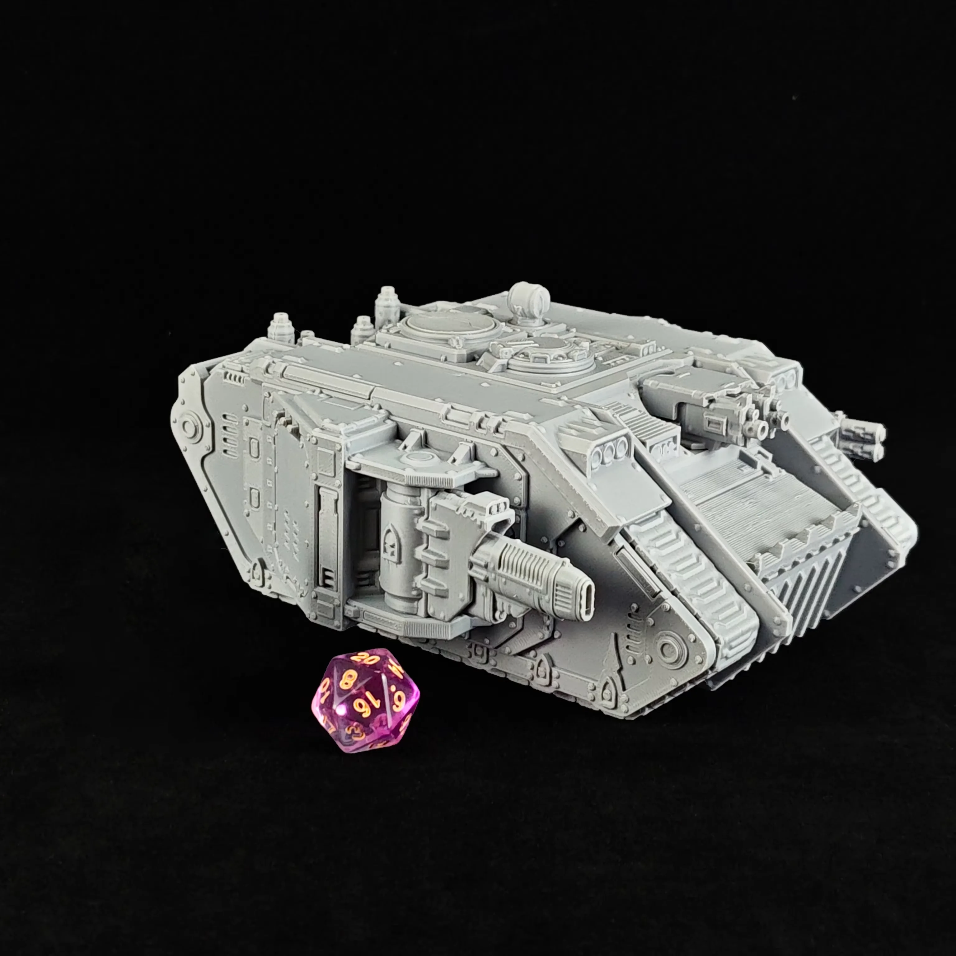 Dark Gothic Sci-Fi Style Tank Miniature Model - Replaceable Modular Parts Tabletop Wargame Suitable Collectible Toy