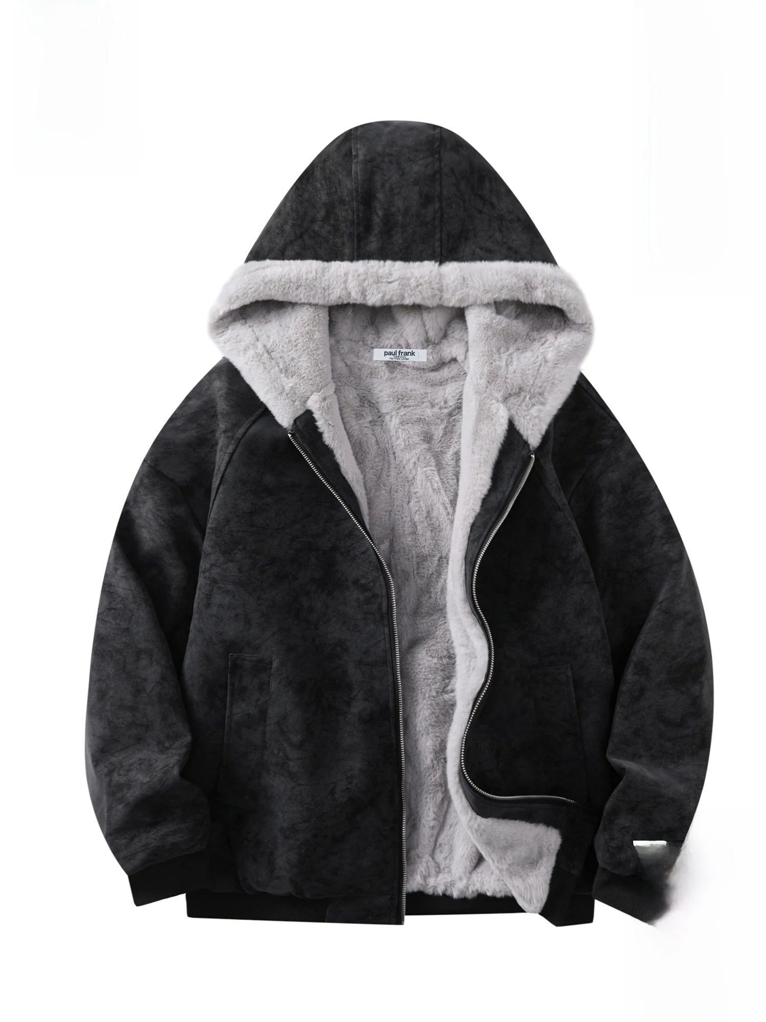 

Мужская утепленная куртка Paul Frank с капюшоном из окрашенного хлопка, зимняя рабочая одежда, теплая, из смесового полиэстера, с длинными рукавами, на молнии, с принтом животных