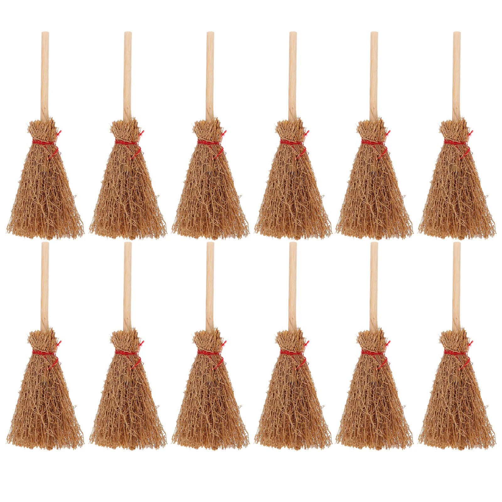 

12 Pcs Mini Witch Broom Accessories Make Lifestyle Baby Toy Besom Ornament House Decoration Pumpkin