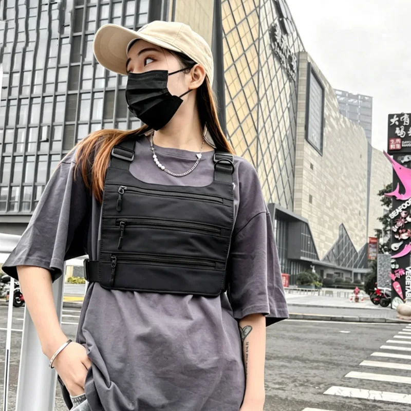 Tactical Chest Rig Bag Function Walkie-talkie bag Unisex Chest Pack Adjustable prethoracic Bags man Outdoor sport Vest backpack