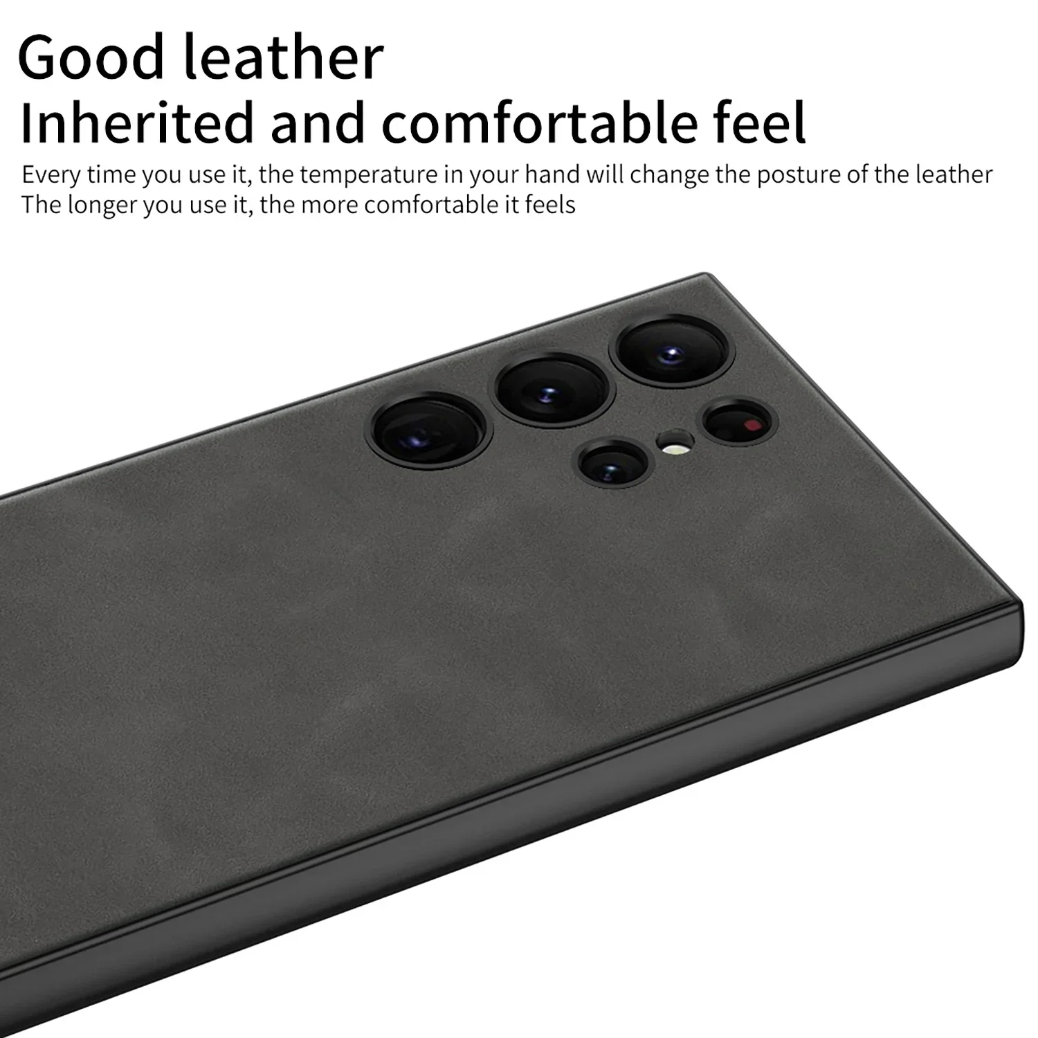 Case for Samsung Galaxy S24 Plus Ultra Skin Friendly Matte Plain Leather Soft Silicone Protection Luxury Fashion S24Ultra Cover