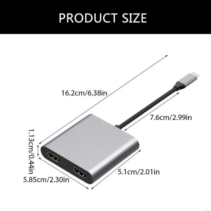 USB C Dock مع دعم عرض 4K وشحن توصيل الطاقة للفوز 83CF