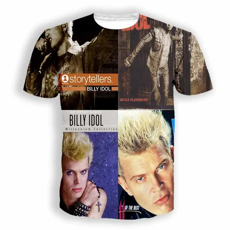 New Fashion Women/Men's 3D Print  Billy Idol Casual T-shirts Hip Hop Tshirts Harajuku Styles Tops Clothing  E1