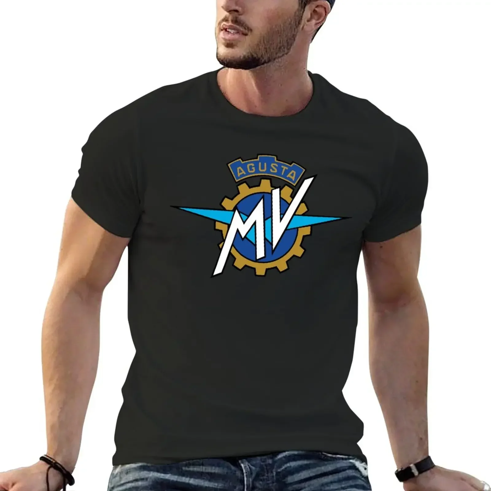 MV Agusta Motorcycle Logo T-Shirt blanks anime hippie clothes heavy weight t shirts for men