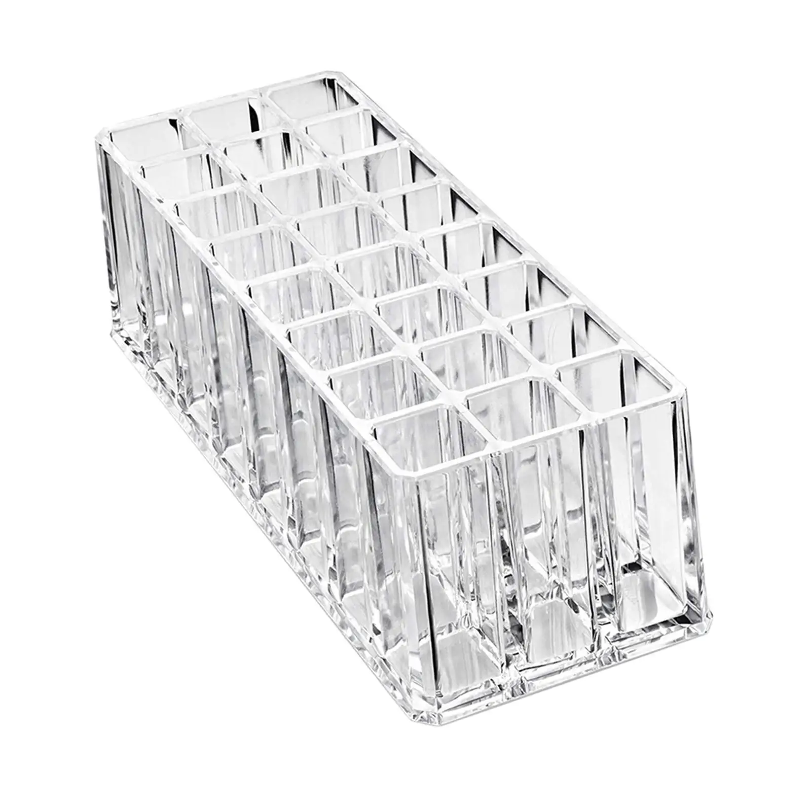 24 Slots Lipstick Holder Display Transparent Makeup Holder Compact Cosmetic