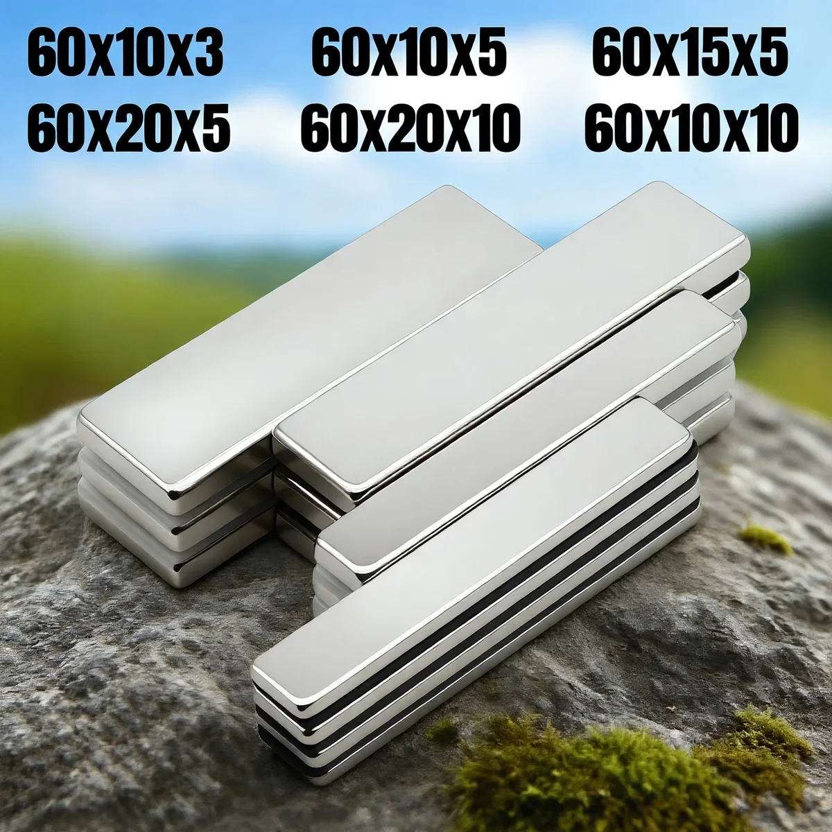 

60X10X3 MM Block Super Strong Neodymium Magnet Powerful Magnets N35 small Permanent Magnetic NdfeB Refrigerator DIY