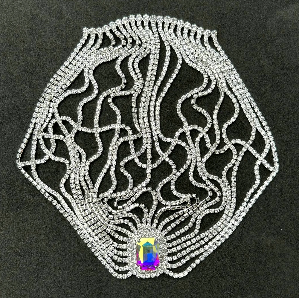 كريستال الزعنفة خوذة قبعة للنساء الزفاف حجر الراين شبكة عقال كليوباترا زي اكسسوارات للشعر رئيس مجوهرات
