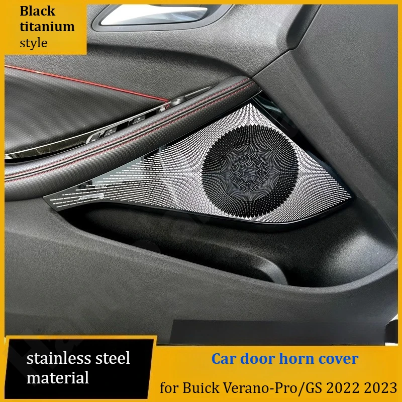 

for Buick Verano-Pro/GS 2022 2023 Car door horn cover/stainless steel sound frame light strip/interior modification accessories