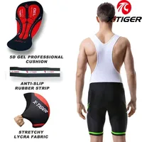 X-TIGER Men's Lycra Cycling Shorts Bib Shorts Summer Cycling Breathable Polyester Sport Shorts 5D Gel Padded Tights