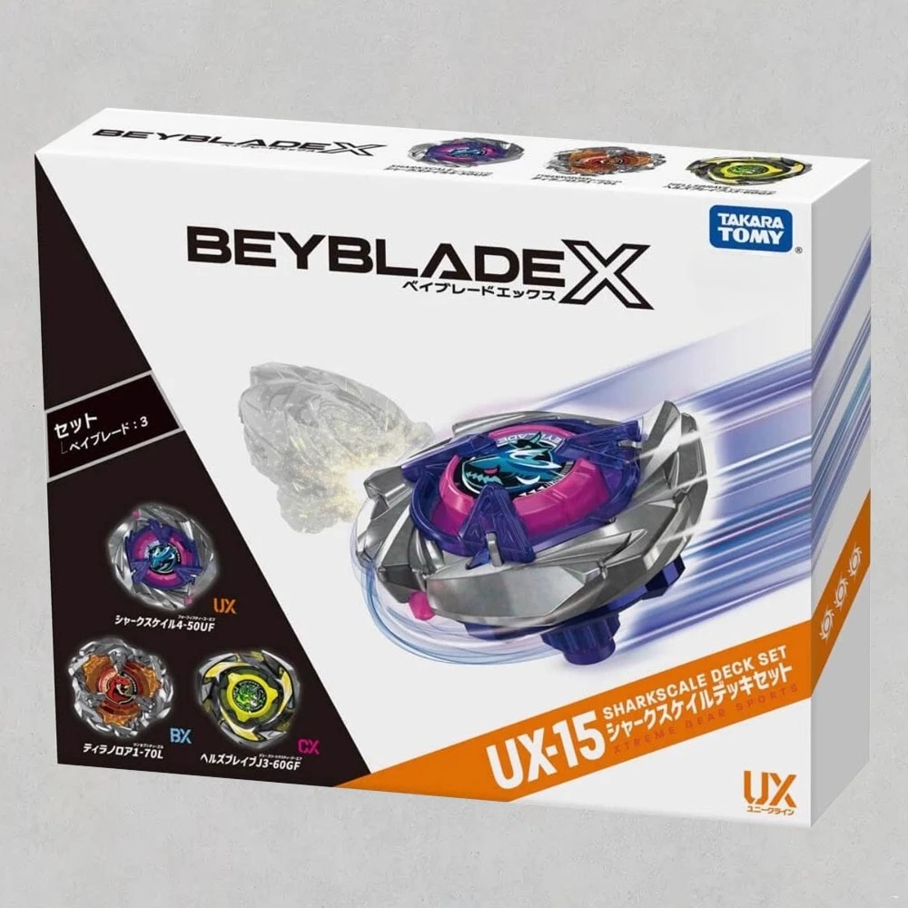 ORIGINAL TAKARA TOMY BEYBLADE X UX-15 Battle X Shark Scale Deck