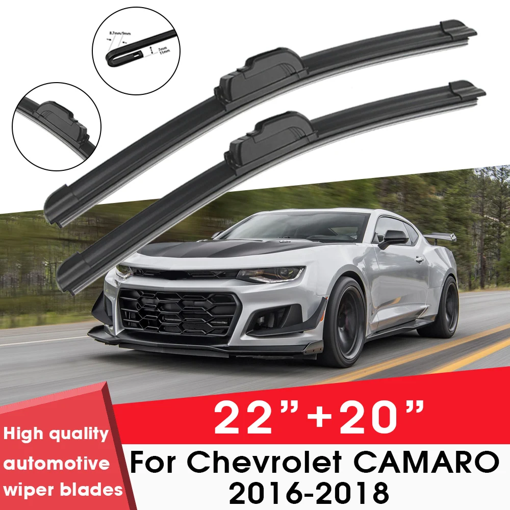 

Car Wiper Blade Blades For Chevrolet CAMARO 2016-2018 22"+ 20" Windshield Windscreen Clean Naturl Rubber Cars Wipers Accessories