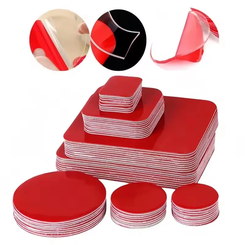 10pcs Transparent Acrylic Double-Sided Adhesive Tape Strong Adhesive Patch Waterproof No Trace High Temperature Resistance