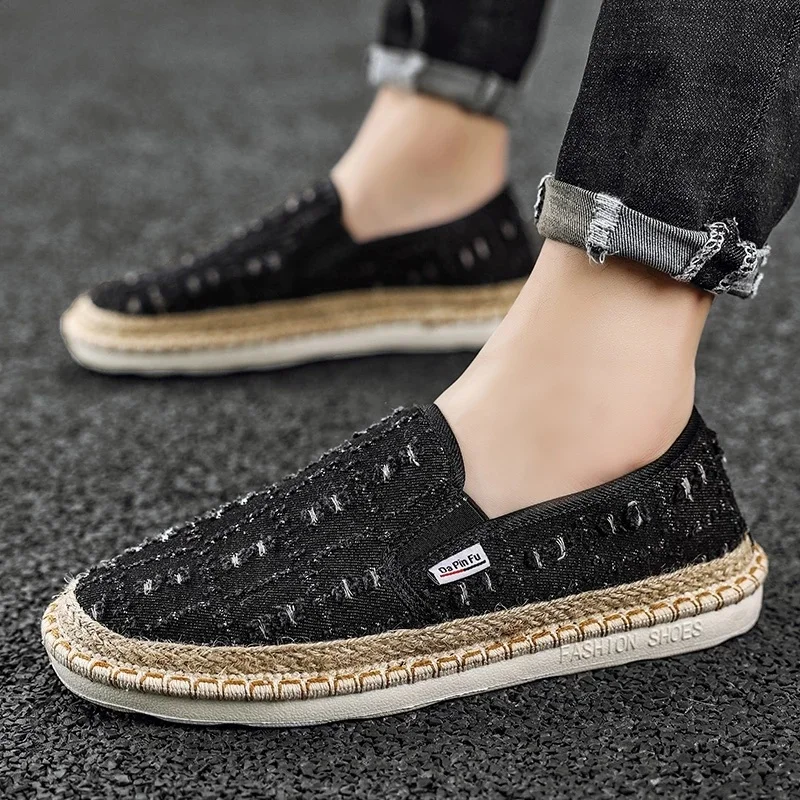 New Espadrilles Men Shoes Casual Breathable SlipOn Sneakers Male Canvas Shoes Summer Classic Men Driving Shoes Loafers for Men