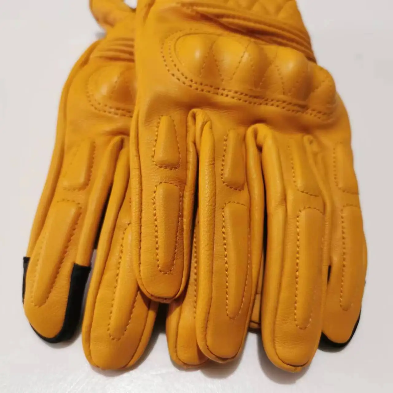 defect color pleather motorcycle gloves for regular customer with cheap price